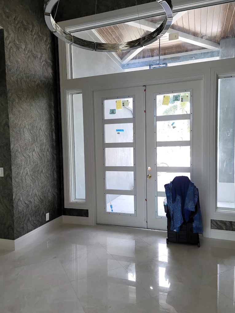 Luxury home entryway detail cleaning